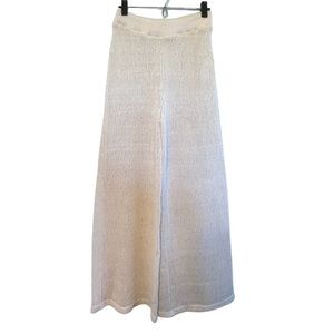 Free People Summer Nights Wide Leg Pants Ivory Small
